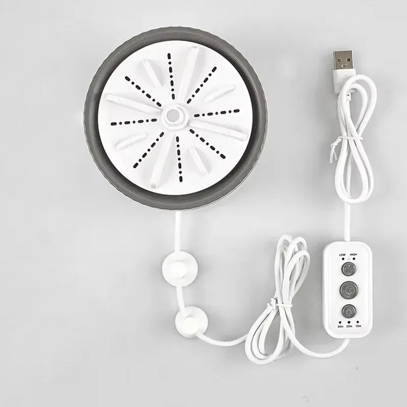 Portable USB Mini Washer Compact Turbine for Underwear & Socks with 3 Adjustable Speeds Space-Saving Design for Dorms & Travel