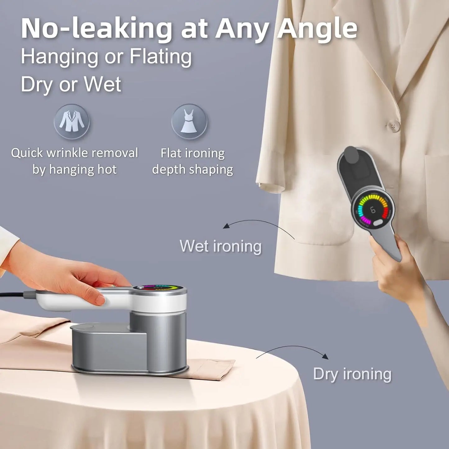 New Intelligent Steam Ironing Machine Portable Travel Steamers for Clothes LCD Diplay Screenc Mini Handheld Garment Iron Steamer
