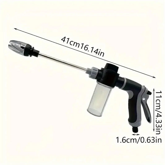 Portable High-Pressure Water Gun Adjustable Metal Cleaning Car Wash Machine Garden Watering Hose Nozzle Sprinkler Foam Water Gun